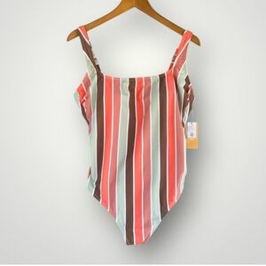 Kona Sol Striped Multicolor Swimsuit